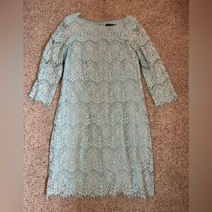 Elegant Lace Dress in Light Blue